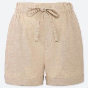 Uniqlo Cotton Linen Cream Shorts XS